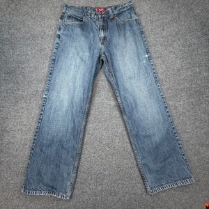 Anchor Blue Easy Jeans Mens 32x30 (Fits as 32x29) Distressed Relaxed Y2K Skater